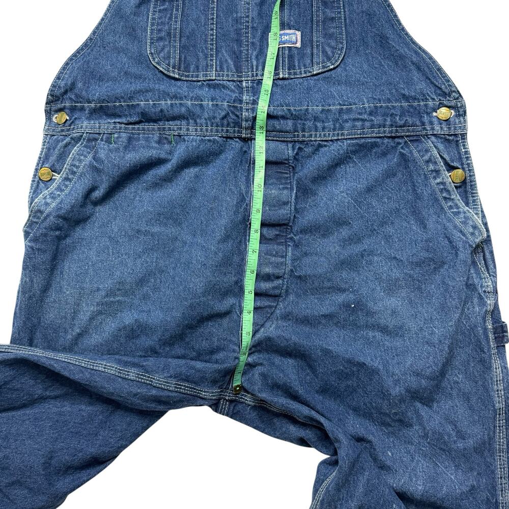 Vintage BIG SMITH Cutoff Denim Overalls Size 42 Mens Made in USA *READ* Cotton - Picture 6 of 9